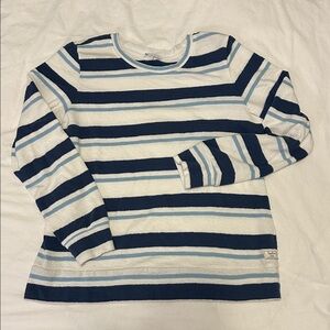 Southern Tide Striped Sweatshirt in terrycloth in Navy, White, and Light Blue